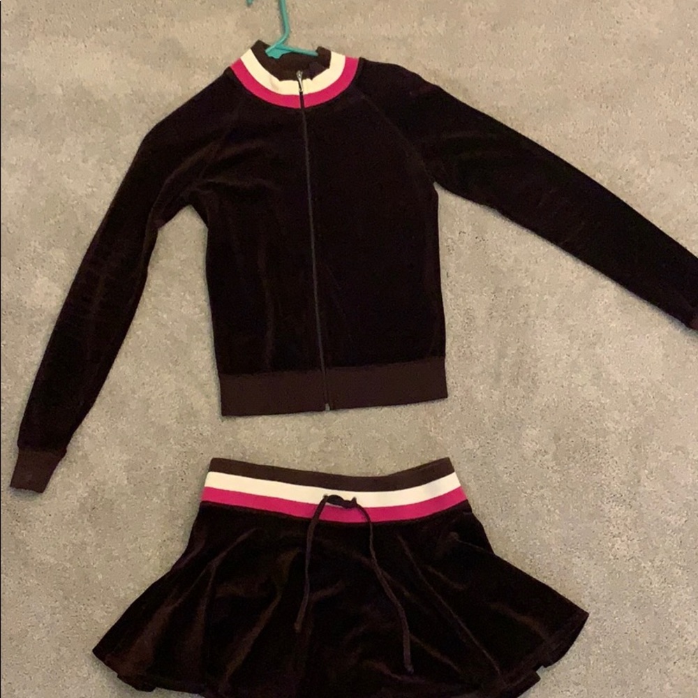 Juicy Couture matching skirt and zip-up